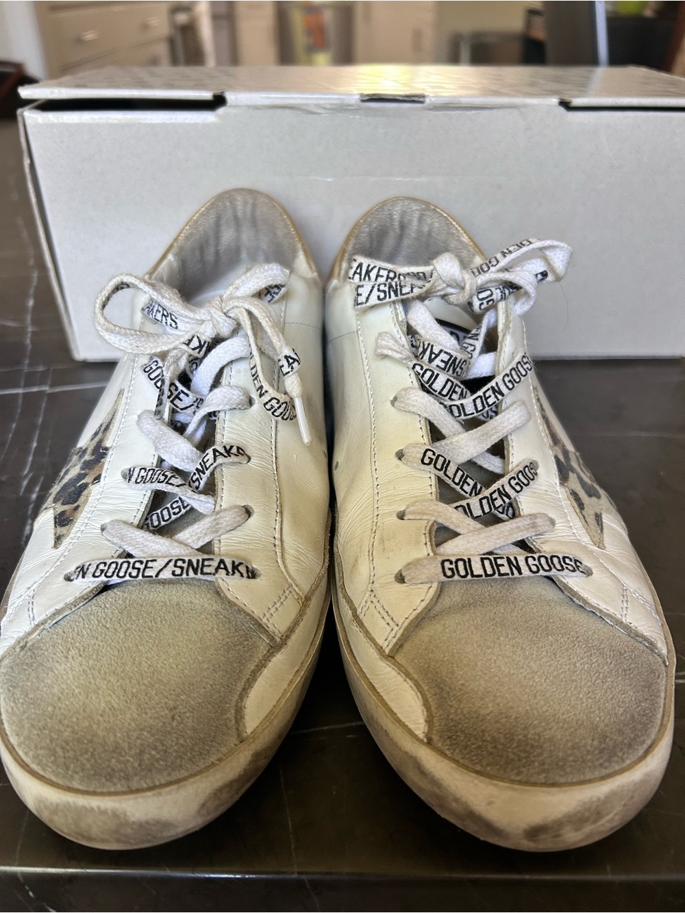 Golden Goose Boxed Sneakers in White with Spotted Detail - Picture 2 of 4
